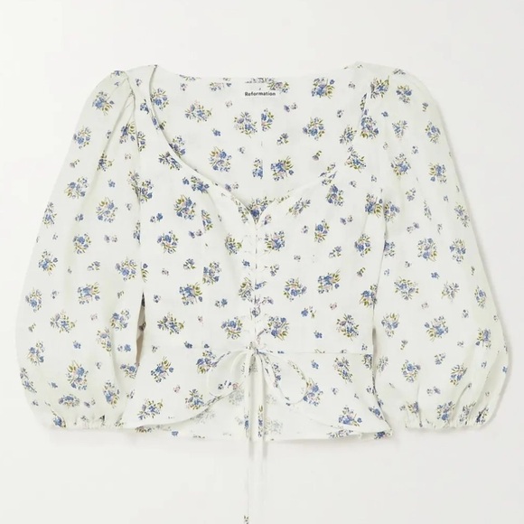 Reformation Floral Barrett Top - Picture 6 of 11